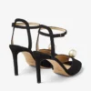Sandalias Sacora 85 de ante negro con adorno de perlas Sandalias Sacora 85 de ante negro con adorno de perlas