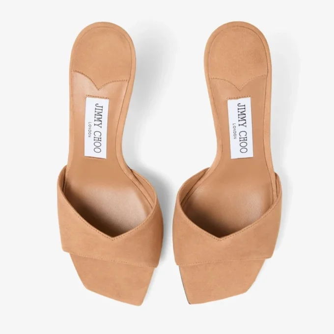 Sandalias Skye 70 de ante color toffee