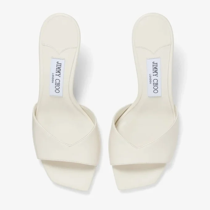 Sandalias Skye 70 de piel color café con leche