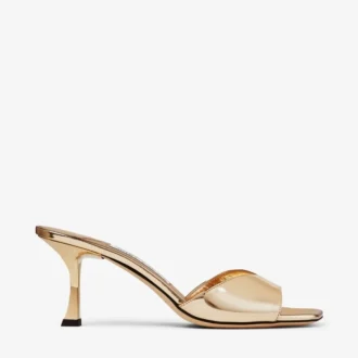 Sandalias Skye 70 de piel metalizada dorada