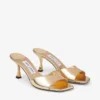 Sandalias Skye 70 de piel metalizada dorada Sandalias Skye 70 de piel metalizada dorada