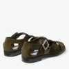 Sandalias Sol Slide de ante de terciopelo verde musgo
