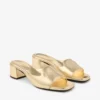 Sandalias tipo mule Dina 45 de piel metalizada dorada Sandalias tipo mule Dina 45 de piel metalizada dorada