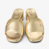 Sandalias tipo mule Dina 45 de piel metalizada dorada Sandalias tipo mule Dina 45 de piel metalizada dorada