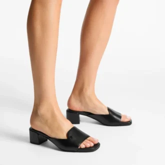 Sandalias tipo mule Dina 45 de piel negra