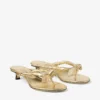 Sandalias tipo mule Liss 35 de piel napa metalizada dorada con lazo Sandalias tipo mule Liss 35 de piel napa metalizada dorada con lazo