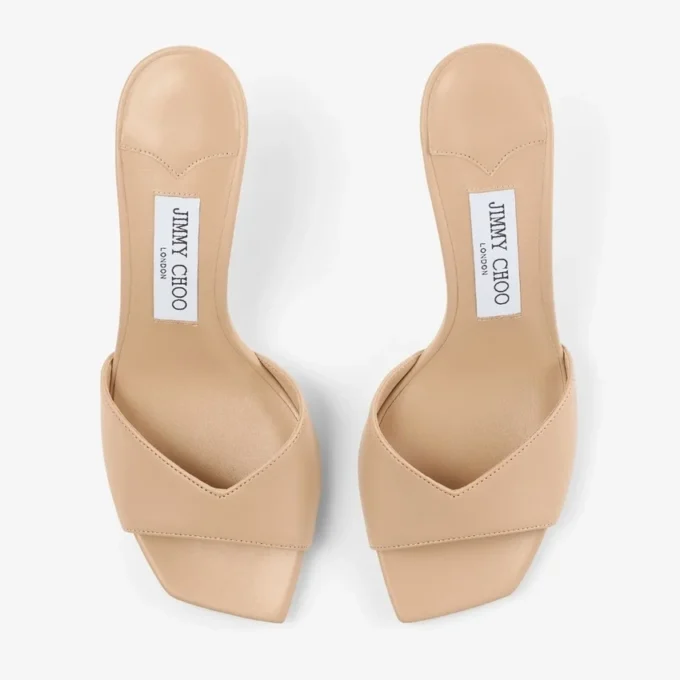 Sandalias tipo mule Skye 70 de piel de becerro Chai Sandalias tipo mule Skye 70 de piel de becerro Chai