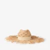 Sombrero Thalia pequeño de rafia natural con lazo de cinta Sombrero Thalia pequeño de rafia natural con lazo de cinta