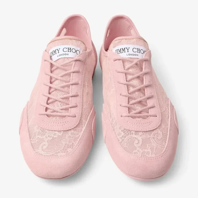 Sunny F de mezcla de cuero rosa y zapatillas bajas con cordones de jimmy choo Sunny F de mezcla de cuero rosa y zapatillas bajas con cordones de jimmy choo