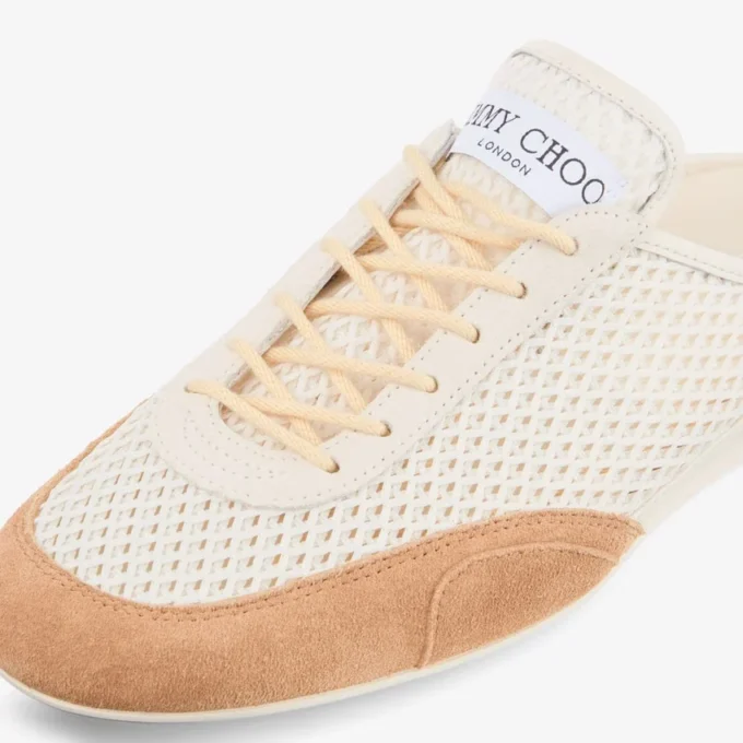 Sunny Mule F: zapatillas bajas de mezcla de piel en tonos latte y toffee y malla Diamond Sunny Mule F: zapatillas bajas de mezcla de piel en tonos latte y toffee y malla Diamond