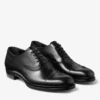 Vine Lace Up Zapatos con cordones de piel de becerro lisa negra