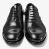 Vine Lace Up Zapatos con cordones de piel de becerro lisa negra