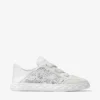 Zapatillas bajas Diamond Light Flex F de mezcla de piel blanca y cordones de piel perforada Zapatillas bajas Diamond Light Flex F de mezcla de piel blanca y cordones de piel perforada