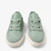 Zapatillas bajas Diamond Light Flex F de mezcla de piel Verde y cordones de piel perforada Zapatillas bajas Diamond Light Flex F de mezcla de piel Verde y cordones de piel perforada