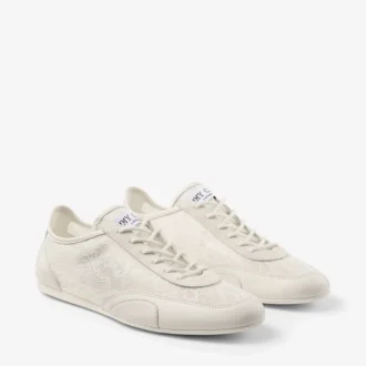 Zapatillas bajas Sunny F de mezcla de piel Latte y encaje jimmy choo