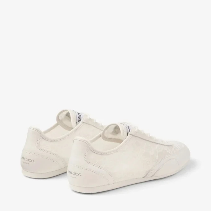 Zapatillas bajas Sunny F de mezcla de piel Latte y encaje jimmy choo Zapatillas bajas Sunny F de mezcla de piel Latte y encaje jimmy choo