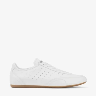 Zapatillas bajas «Sunny F» en combinación de piel blanca y color goma