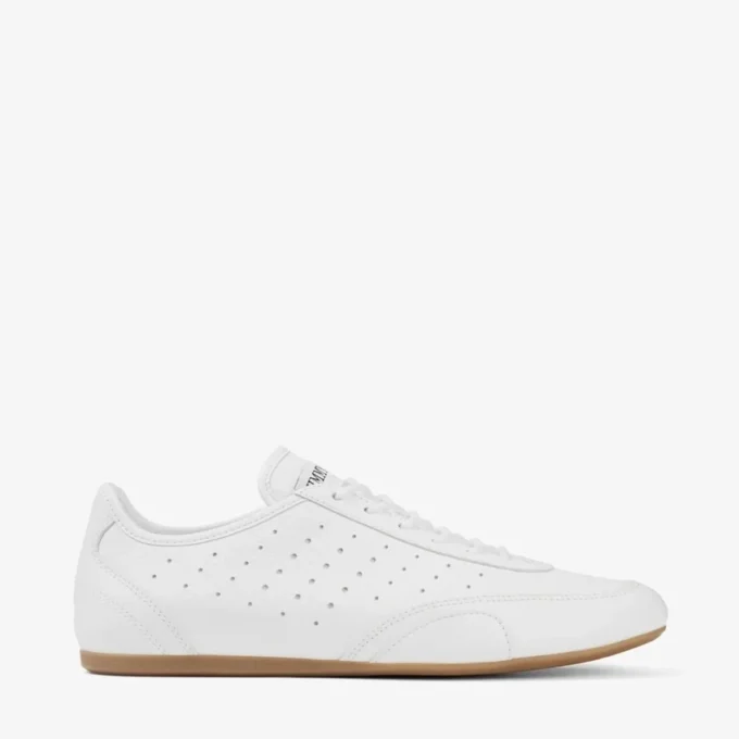 Zapatillas bajas «Sunny F» en combinación de piel blanca y color goma Zapatillas bajas «Sunny F» en combinación de piel blanca y color goma