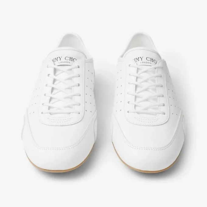 Zapatillas bajas «Sunny F» en combinación de piel blanca y color goma Zapatillas bajas «Sunny F» en combinación de piel blanca y color goma