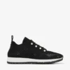 Zapatillas bajas Veles de punto de ganchillo negro con perlas Zapatillas bajas Veles de punto de ganchillo negro con perlas