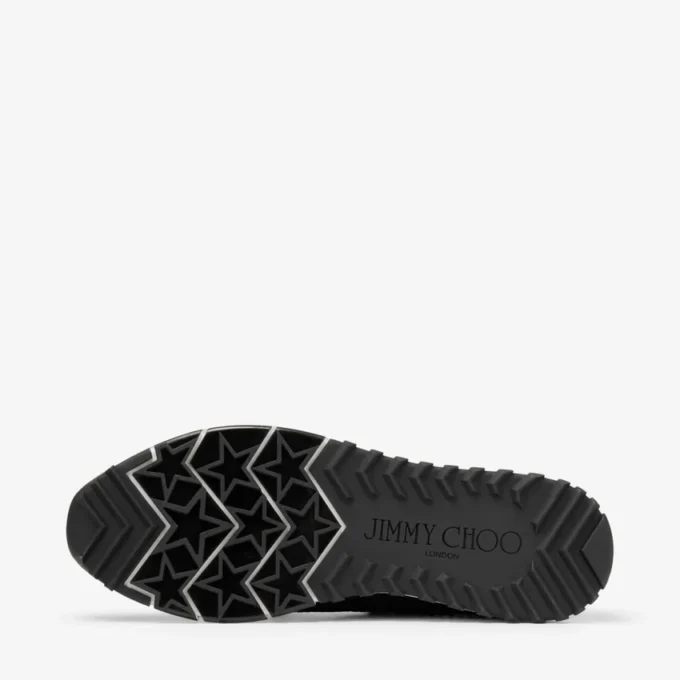 Zapatillas bajas Veles de punto de ganchillo negro con perlas Zapatillas bajas Veles de punto de ganchillo negro con perlas
