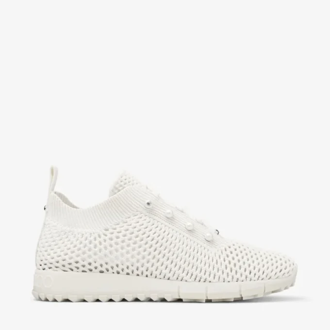 Zapatillas bajas Veles Latte de punto de ganchillo con perlas Zapatillas bajas Veles Latte de punto de ganchillo con perlas