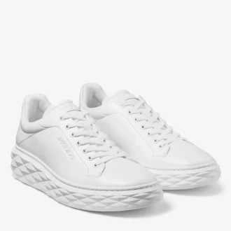 Zapatillas con plataforma Diamond Maxi M II de piel napa blanca