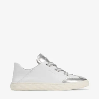 Zapatillas Diamond Light Flex F de piel napa metalizada plateada