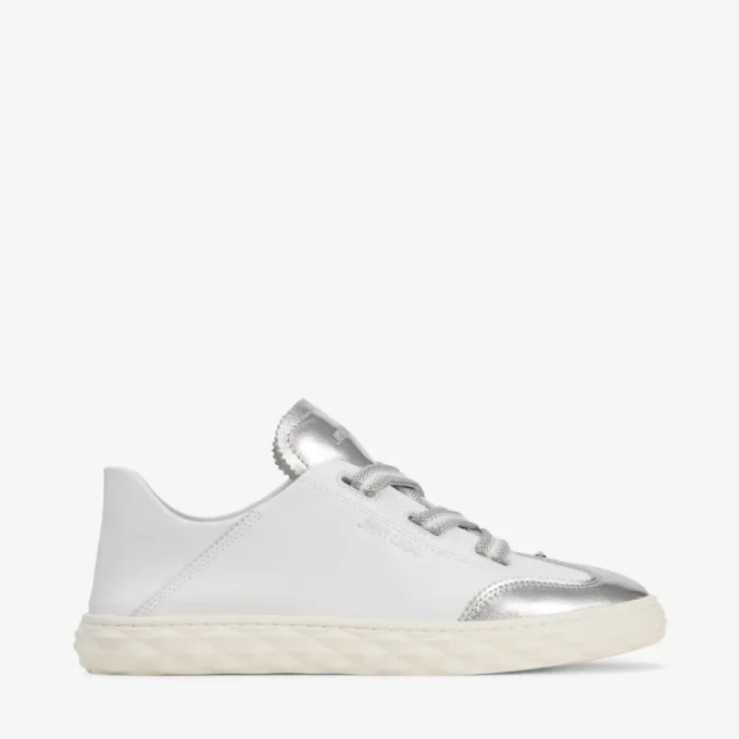 Zapatillas Diamond Light Flex F de piel napa metalizada plateada