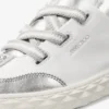 Zapatillas Diamond Light Flex F de piel napa metalizada plateada