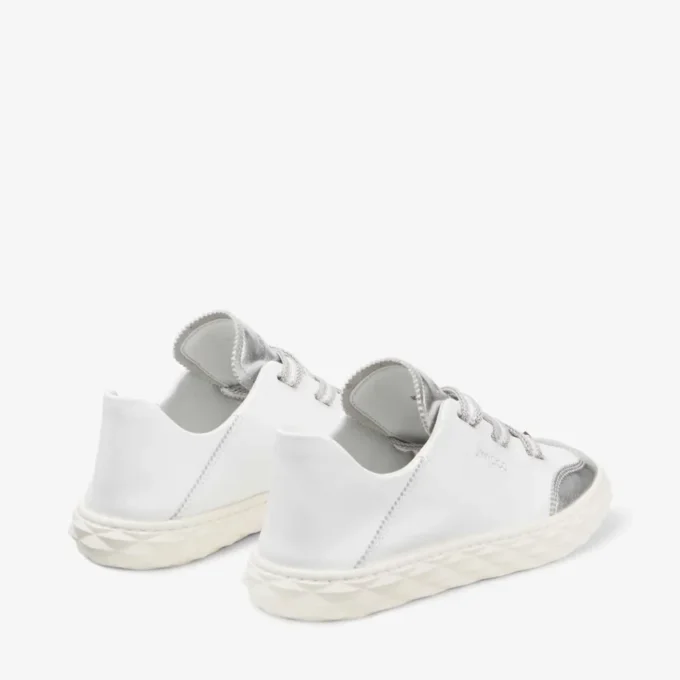 Zapatillas Diamond Light Flex F de piel napa metalizada plateada