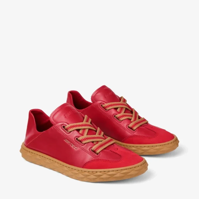 Zapatillas Diamond Light Flex F de piel rojo rubí Zapatillas Diamond Light Flex F de piel rojo rubí
