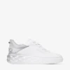 Zapatillas Diamond Maxi F II de piel napa blanca y plateada con purpurina Zapatillas Diamond Maxi F II de piel napa blanca y plateada con purpurina