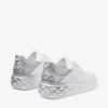Zapatillas Diamond Maxi F II de piel napa blanca y plateada con purpurina Zapatillas Diamond Maxi F II de piel napa blanca y plateada con purpurina