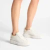 Zapatillas Diamond Maxi F II Latte de piel napa perla