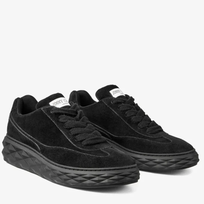 Zapatillas Diamond Maxi Retro M de ante y terciopelo negro