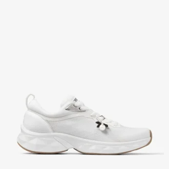 Zapatillas Diamond Run F de mezcla de jacquard y punto blanco