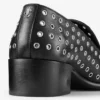Zapatillas Eliot 45 para hombre en piel napa metalizada negra con ojales Zapatillas Eliot 45 para hombre en piel napa metalizada negra con ojales
