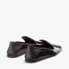 Zapatillas Eliot de piel con relieve de cocodrilo en color sambuco