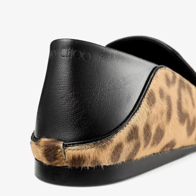 Zapatillas Eliot de piel de potro con estampado de leopardo natural