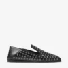 Zapatillas Eliot de piel napa metalizada negra con ojales