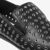 Zapatillas Eliot de piel napa metalizada negra con ojales