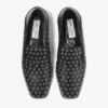 Zapatillas Eliot de piel napa metalizada negra con ojales
