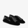 Zapatillas Eliot de terciopelo negro con borla