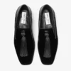 Zapatillas Eliot de terciopelo negro con borla
