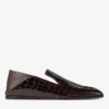 Zapatillas Eliot para hombre de piel con relieve de cocodrilo Sambuco