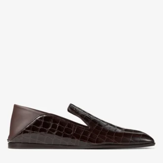 Zapatillas Eliot para hombre de piel con relieve de cocodrilo Sambuco