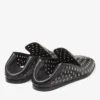 Zapatillas Eliot para hombre en piel napa metalizada negra con ojales Zapatillas Eliot para hombre en piel napa metalizada negra con ojales