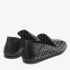 Zapatillas Eliot para hombre en piel napa metalizada negra con ojales Zapatillas Eliot para hombre en piel napa metalizada negra con ojales