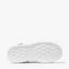 Zapatillas tipo mocasín Diamond Sling de napa blanca con correa de cristales